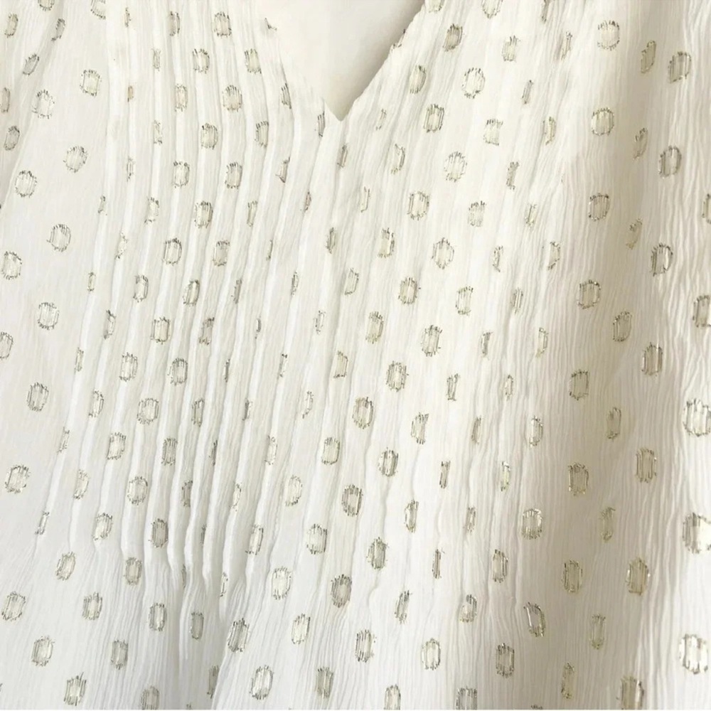 Lilly Pulitzer Size 14 Cleme Metallic-Dot Blouse - Picture 5 of 8